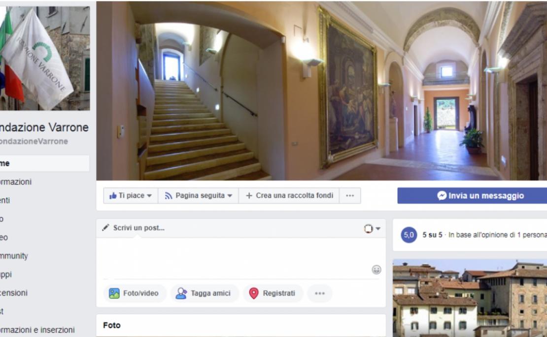 Online la nuova pagina facebook “Fondazione Varrone"