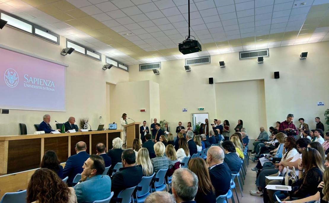 L'intervento della rettrice Polimeni all'aula magna della Asl di Rieti