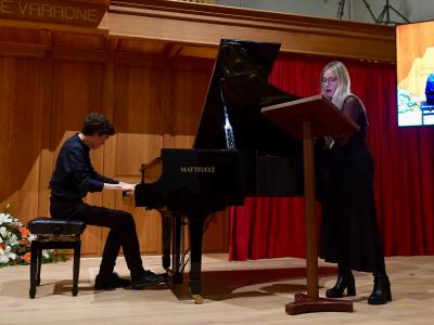 Dario Rossignol e Carla Paradiso nel pre-concert del 24 ottobre